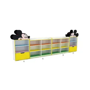New designed kindergarten facilities used daycare furniture toy storage cabinet for preschool QX-199D
