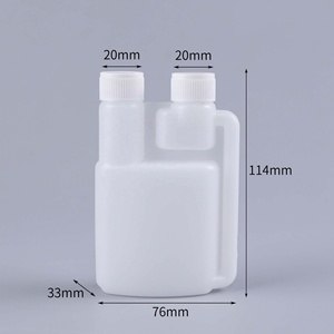 250ml 500ml 1000ml Dosing Measuring Plastic Double Two Dual Chamber Twin Neck <b>Bottle</b> - Product Image 1