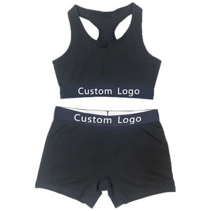 गंध थोक कस्टम प्लस आकार आरामदायक महिला खेल अंडरवियर नरम फिटनेस खेल ब्रा और पैंटी - Product Image 3