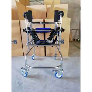Andadores para adultos y niños, entrenamiento de rehabilitación de extremidades inferiores, andador de acero inoxidable de 6 ruedas, para pacientes con accidente cerebrovascular - Product Image 5