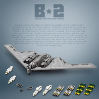 Reobrix 33038 1977 pièces avion série B-2 combattant avion ornement bloc de construction modèle technique jouet éducatif Festival cadeau