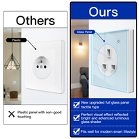 Enchufe de Pared Inteligente WiFi Zigbee LangYeao, Estándar del Reino Unido, 16A 3000W con Monitoreo de Energía, Compatible con Tuya, Alexa y Google Home