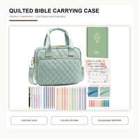 Étui de transport matelassé pour Bible OEM personnalisé avec fente amovible pour stylo, poche zippée, support pour tablette, bandoulière réglable, grande capacité