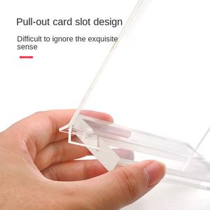 Modern akrilik panel vitrin rafı şeffaf A4 masaüstü reklam braketi masa kartı ürün promosyon standı - Product Image 2