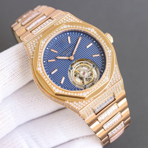 Montre mécanique de luxe à double fuseau horaire avec cristal saphir de qualité supérieure, montre automatique pour homme d'affaires, Pateks - Product Image 4