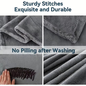 Flannel sang trọng hai mặt tùy chỉnh in trang trí ngủ trưa giường quà tặng tất cả các mùa nhà máy chăn sợi polyester trực tiếp - Product Image 6