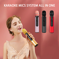 Microphone sans fil original, amplificateur vocal USB, haut-parleur extérieur, karaoké, mixeur rechargeable, système PA