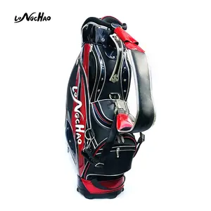 Popular custom logo personalized leather pvc golf staff bag