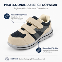 Chaussures légères pour diabétiques en gros, avec fermeture auto-agrippante, semelle antidérapante en EVA, confortables et décontractées