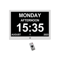 Nouvelle horloge Alzheimer de grande taille Horloge de jour numérique de 15 pouces pour les personnes âgées Calendrier électronique non abrégé