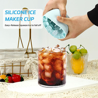 Moule à glaçons en silicone à pression, avec petits glaçons carrés, mini-bac à glaçons pour boissons froides et thé au lait