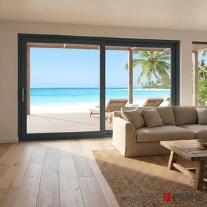 Puerta Corredera Panorámica <span class=keywords><strong>de</strong></span> Aluminio con Rotura <span class=keywords><strong>de</strong></span> Puente Térmico, Opcional con Triple Acristalamiento, Marco Delgado, <span class=keywords><strong>de</strong></span> Piso a Techo, Vidrio Tintado, para Renovación del Hogar - Product Image 5