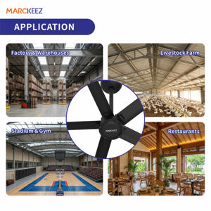 Ventilateur HVLS PMSM 10 pieds (3 m) pour l'élevage laitier, ventilateur de refroidissement pour ferme laitière, ventilateur à grand volume d'air pour l'étable du bétail - Product Image 6