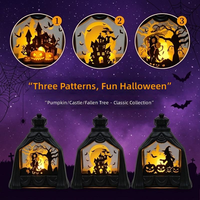 Lampe de table décorative d'Halloween de haute qualité, motif Château, Arbre mort, Citrouille, pour la nuit d'Halloween, fournitures pour la Fête des Fantômes