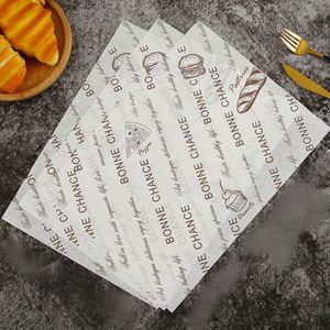 Papier d'emballage alimentaire recyclable, personnalisé avec logo, double face, résistant à la graisse et à l'eau, pour hamburgers et poulet frit - Product Image 1