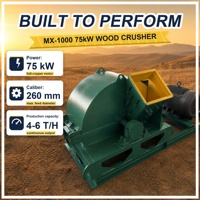 Broyeur de bois pour culture de champignons comestibles MX-1000, moteur en cuivre pur, capacité 4-6T/H, prix de gros