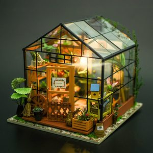 DWI DIY <span class=keywords><strong>Maison</strong></span> miniature <span class=keywords><strong>en</strong></span> <span class=keywords><strong>bois</strong></span> à construire, Kit de bricolage pour <span class=keywords><strong>maison</strong></span> de poupée, <span class=keywords><strong>Jouet</strong></span> de loisir pour enfants et adultes - Product Image 2