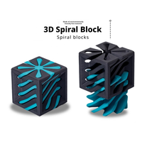 Jouet anti-stress éducatif pour enfants, cube spiralé en plastique imprimé en 3D, design de dessin animé, éco-responsable, best-seller
