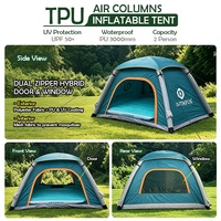 Tente de camping automatique gonflable OUTAFUN de luxe pour 1 à 2 personnes, quatre saisons, en PVC, double couche, coupe-vent, imperméable, anti-UV