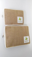 Pochette cosmétique en toile de jute à motif lettres style national pour femme, petite pochette à monnaie tendance avec fermeture éclair, sac de maquillage