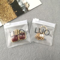 Bolsas de Plástico Transparente con Cierre para Joyería, Bolsas Personalizadas con Logotipo Propio, Bolsa Pequeña Mini Esmerilada con Cierre Hermético para Collares y Joyas