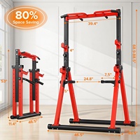 Barre de traction pliable Wellshow Sport, tour de musculation autoportante à hauteur réglable, station de dips