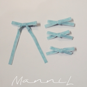 Nuevo Juego de 4 Pinzas para el Cabello con Lazo, Pinzas para el Cabello de Terciopelo para Niñas, Color Sólido, Accesorios para el Cabello de Princesa - Product Image 6