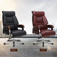 Chaise de bureau de direction en cuir synthétique de luxe au design moderne pour PDG et managers