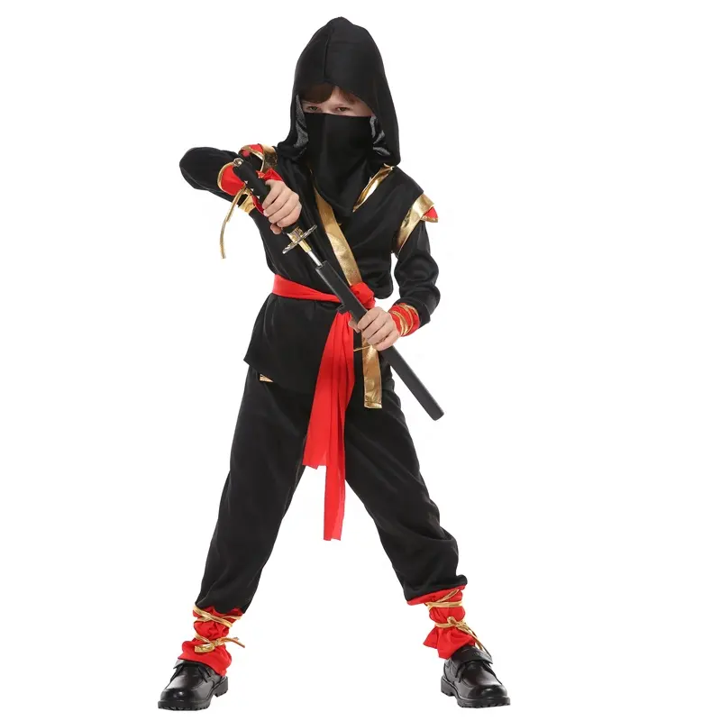 2022 örgü malzeme cadılar bayramı çocuk elbise erkek Ninja cosplay kostüm çocuklar cadılar bayramı kostüm