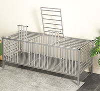 Cage à lapins rectangulaire de grande taille pour la reproduction, cage à porcs, cage à lapins en acier inoxydable épaissi et densifié