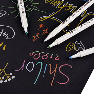 Marqueurs à pointe fine Graffiti, fabricant de stylos marqueurs de couleur métallique avec logo personnalisé, ensemble de stylos pour cartes DIY, photos - Product Image 2