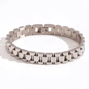 Bracelets en acier inoxydable de style tendance pour montres, inspirés des célébrités d'Internet, vente en gros - Product Image 3