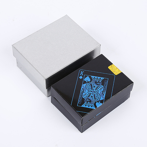 Gran oferta clásico trucos de magia herramienta juegos de poker impermeable negro <span class=keywords><strong>cartas</strong></span> de póker para juego - Product Image 1