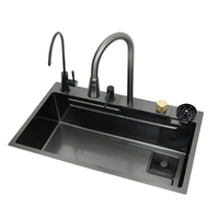 Éviers de cuisine multifonctions en acier inoxydable Robinet d'évier de cuisine moderne Ensemble d'évier de cuisine