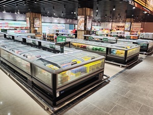 Congelatore a isola per supermercati di grande capacità con ripiano superiore e vetrina scorrevole per esposizione alimenti surgelati - Product Image 4