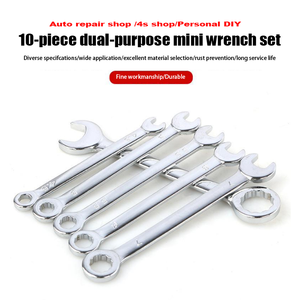 10 Pcs Mini <strong>Combination</strong> Wrench <strong>Spanner</strong> <strong>Set</strong> 4-11mm Metric Inch Double Open Ended Cycling Bike Tool Kit - Product Image 3