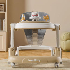 Andador Plegable para Bebés <span class=keywords><strong>con</strong></span> Luces Musicales, Juguete Educativo para Sentarse y Ponerse de Pie, Andador <span class=keywords><strong>con</strong></span> Ruedas y Asiento para Niños - Product Image 4