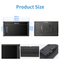 8 pouces 1280*720 moniteur industriel personnalisé écran tactile capacitif montage mural bureau HD BNC AV VGA écran LCD nouveau produit
