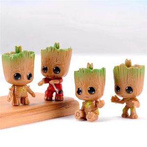 4 pièces/ensemble <span class=keywords><strong>Gardiens</strong></span> <span class=keywords><strong>de</strong></span> <span class=keywords><strong>la</strong></span> <span class=keywords><strong>Galaxie</strong></span> Tiny <span class=keywords><strong>Groot</strong></span> Mignon Bébé Arbre Homme Modèle Figurine Jouets 4,5 cm Cadeaux Ornements - Product Image 2