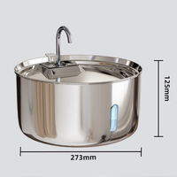 Distributeur d'eau portable pour animaux de compagnie en acier inoxydable, fontaine automatique pour chat et chien, filtre 7L, écran LCD intelligent ultra silencieux, rechargeable