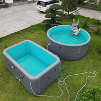 Piscina Inflable Rectangular Reforzada de Alta Resistencia, a Prueba de Fugas, para Uso Familiar y Comercial