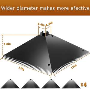 Беличьи перегородки с шипами для столбов 4x4 удерживают белок и енотов от скворечников, кормушек для птиц для домашнего декора на открытом воздухе - Product Image 6