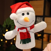 Marionnette de main personnalisée en peluche animale de dessin animé, Père Noël, pingouin, lion, pour anniversaires - Rembourrage en coton PP super doux AMIGO