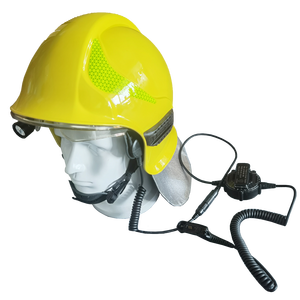 Casque de communication pour pompiers conforme à la norme EN 443, haut-parleur à conduction osseuse, microphone antibruit, protection IP67, matériau PPSU/PA66 - Product Image 1
