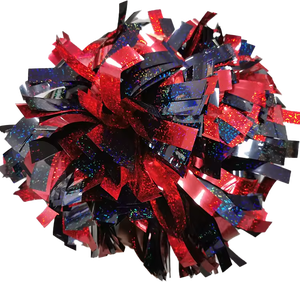 プロの6インチホログラフィックパープルバトンハンドルチアリーディングポンポン - Product Image 5