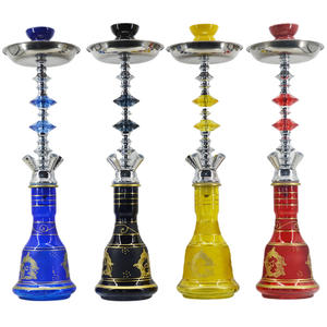 Ensemble Chicha Métallique Écologique de Haute Qualité à 4 Tuyaux, Grand Bol Shisha Technique Miroir 53CM, 4 Couleurs, Accessoires Inclus - Product Image 5