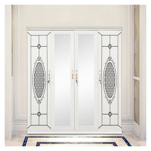 Armadio in acciaio mobili camera da letto Lemari Pakaian Besi 4 Pintu Swing Cermin <span class=keywords><strong>Laci</strong></span> legari Baju armadi in metallo - Product Image 5