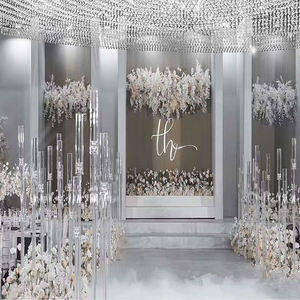 Portavelas Personalizado Candelabro de Cristal Menorá de Cristal Candelero de Acrílico Centros de Mesa - Product Image 3