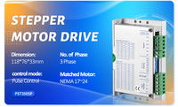 PrimoPal kemudi Motor langkah, pengontrol denyut Motor Stepper hibrida 118*76*33mm 20V Plc Digital 3 fase NEMA17 ~ 24
