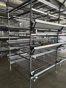 Utilisation à long terme Cage à volaille de type H Cages économiques pour animaux pour la ponte et la ponte des œufs Poulailler utilisé - Product Image 3